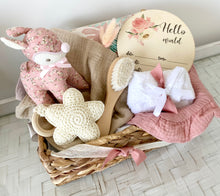 Load image into Gallery viewer, Baby Girl Deer Gift Set Hamper Basket Baby Shower
