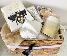 Load image into Gallery viewer, Bee Happy Coastal Hamper Basket Inspirational Thinking Of You, Birthday, Farewell, Thank You Large
