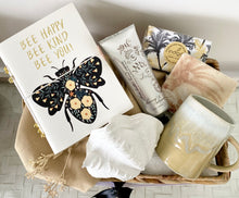 Load image into Gallery viewer, Bee Happy Coastal Hamper Basket Inspirational Thinking Of You, Birthday, Farewell, Thank You Large
