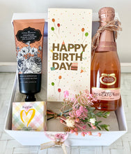 Load image into Gallery viewer, Celebration Happy Birthday Moscato Female Gift Box Pamper Hamper Large
