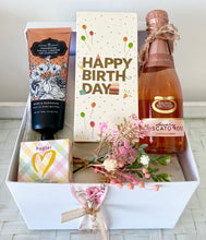 Load image into Gallery viewer, Celebration Happy Birthday Moscato Female Gift Box Pamper Hamper Large
