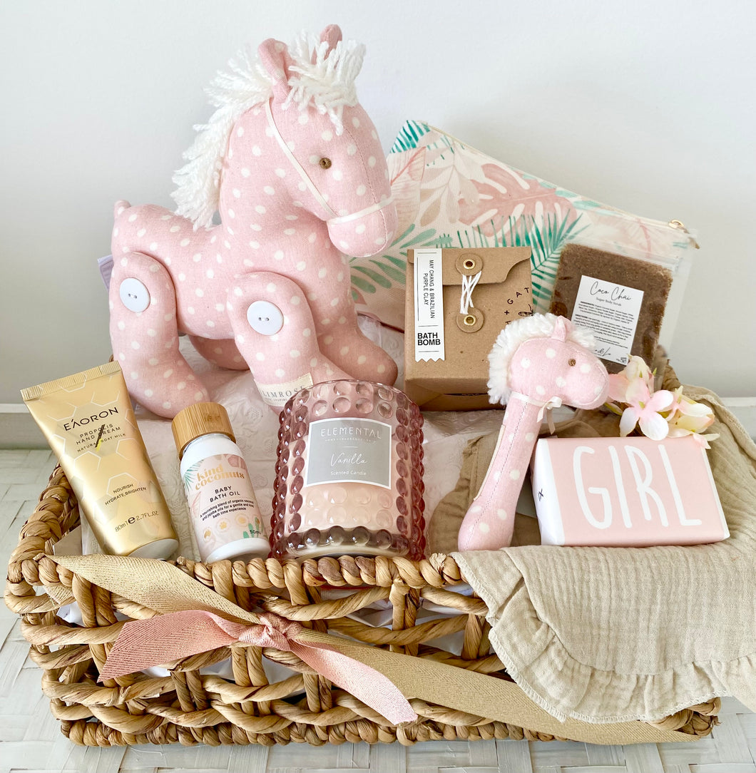 Cutest Baby Girl & Mother Gift Basket Baby Shower Hamper Set