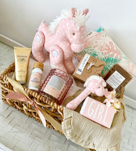 Load image into Gallery viewer, Cutest Baby Girl &amp; Mother Gift Basket Baby Shower Hamper Set
