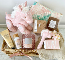 Load image into Gallery viewer, Cutest Baby Girl &amp; Mother Gift Basket Baby Shower Hamper Set
