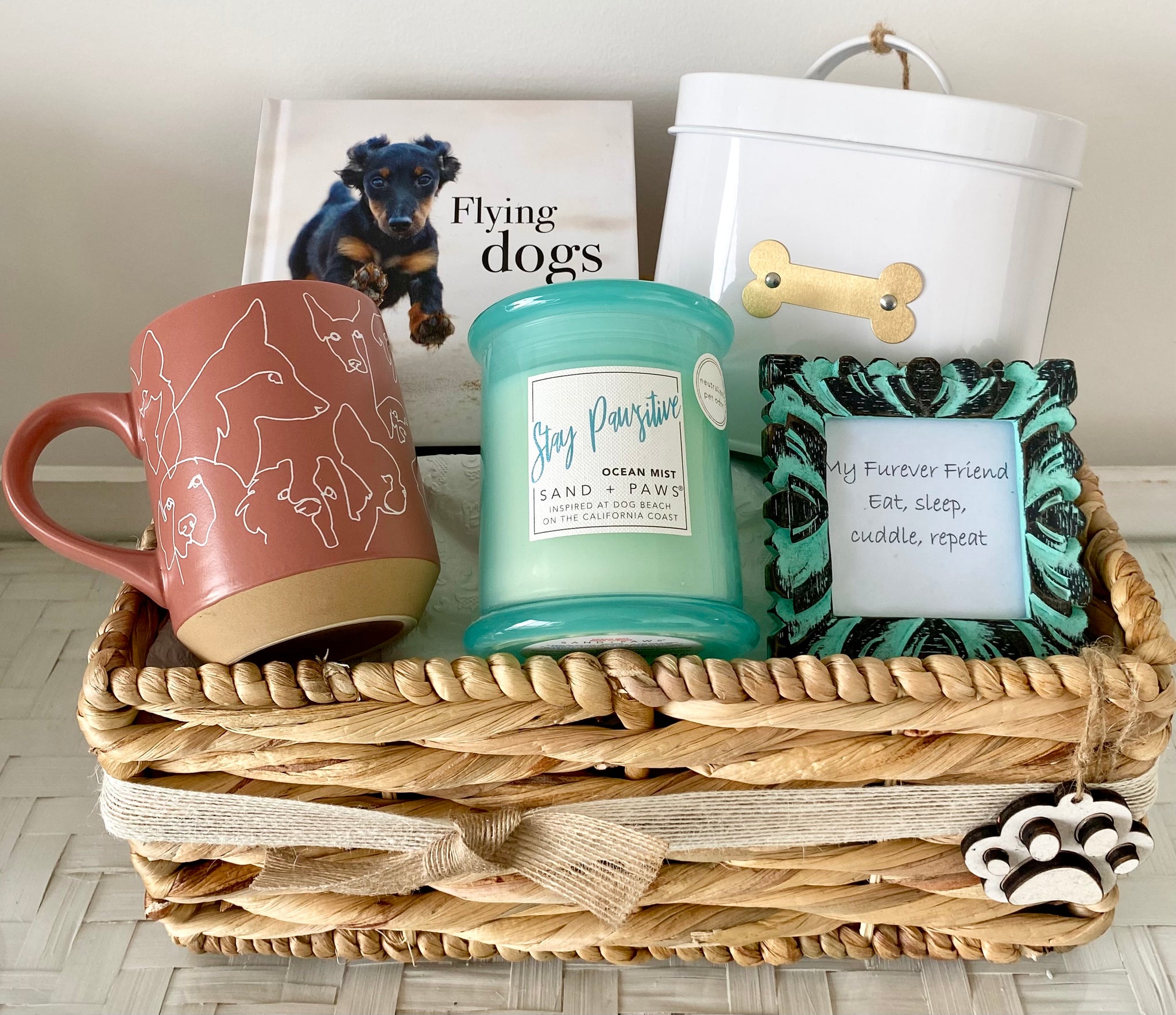 My Furever Friend New Puppy Dog Gift Basket Hamper Welcome Home Large Senses Gift Boxes