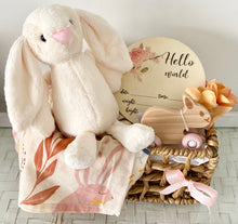 Load image into Gallery viewer, Bunny Baby Girl Shower Gift Basket Hamper Large
