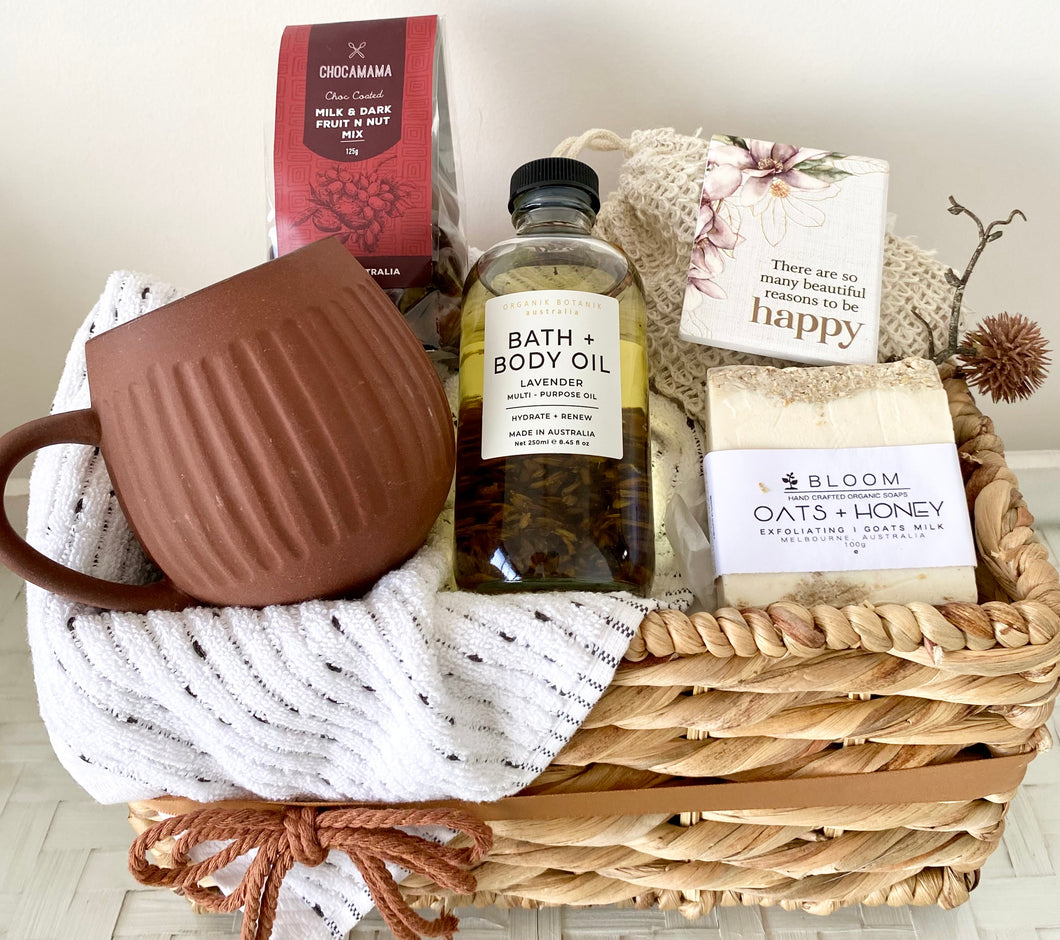 Happy Inspirational Self Care Hamper Basket Thinking Of You, Birthday Large