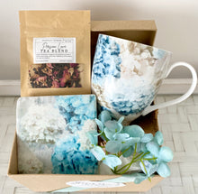 Load image into Gallery viewer, Pretty Floral Hydrangea Mug Tea Gift Box Hamper Thank You, Thinking Of You, Birthday Small
