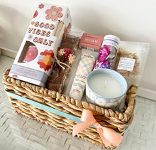 Load image into Gallery viewer, Positive Good Vibes Self Care Birthday Gift Basket Pamper Hamper Set Large
